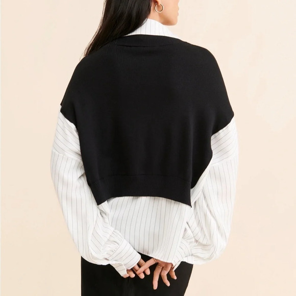 NWT Avantlook Striped Splicing Top - Picture 2 of 8